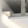 Perfil separador de sombra LED con difusor para techos de cartón yeso 40x50 mm blanco