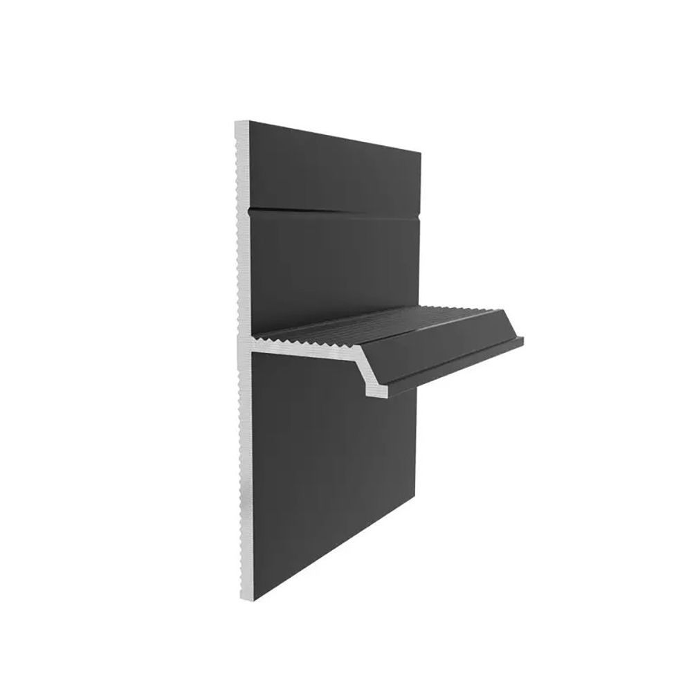 Perfil de aluminio para junta de  sombra 20 mm con canal LED, negro