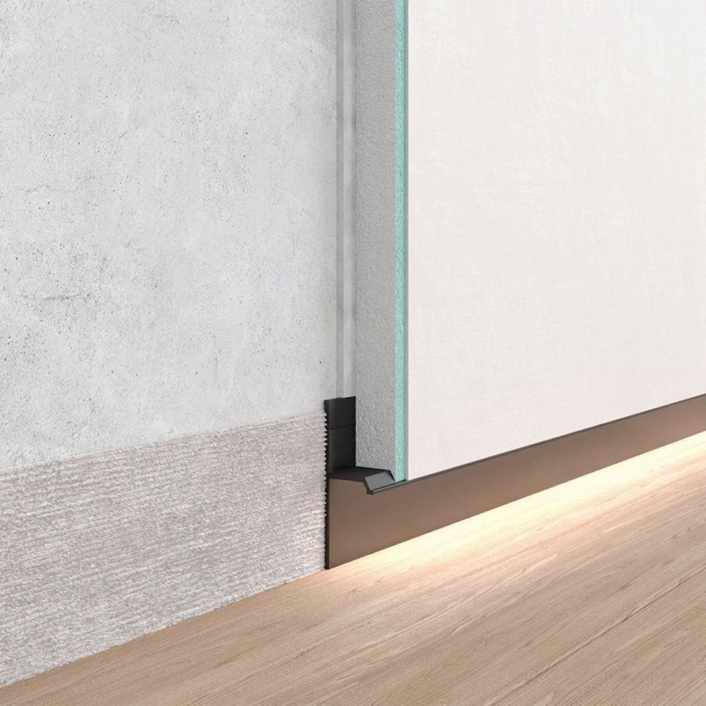 Rodapié oculto para pared " flotante" 19 mm negro