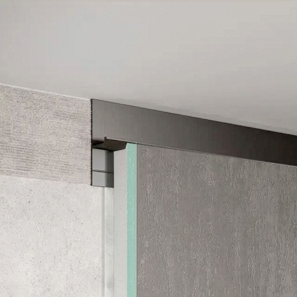 Perfil de aluminio para junta de  sombra 20 mm con canal LED, negro