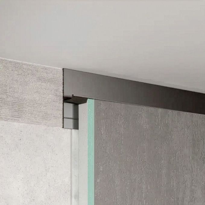 Perfil de aluminio para junta de  sombra 20 mm con canal LED, negro