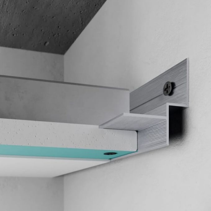 Perfil de sombra 10x25 mm sin recubrimiento