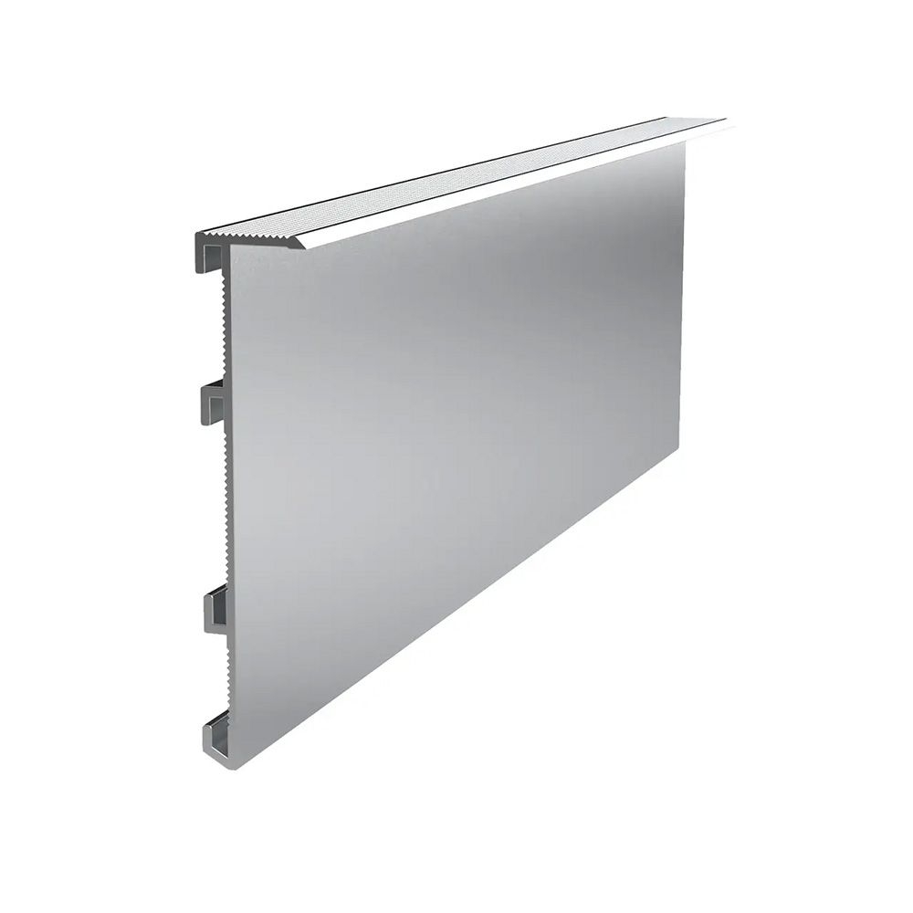 Zócalo oculto 60×13,5 mm para paneles de yeso con inserción de MDF