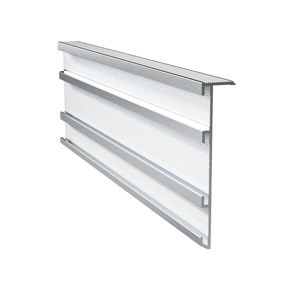 Zócalo oculto 60×13,5 mm para paneles de yeso con inserción de MDF