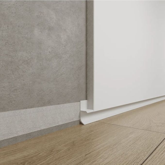 Zócalo oculto de 20 mm, color blanco