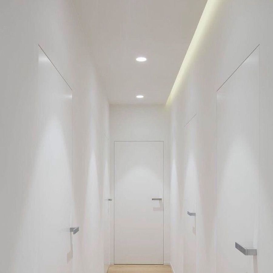 Perfil separador de sombra LED para techos de cartón yeso 23x37 mm negro