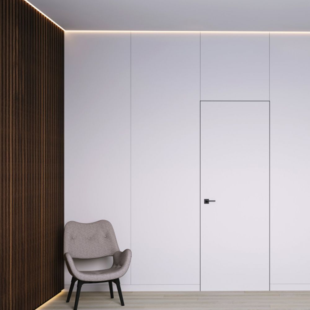 Perfil separador de sombra LED con difusor para techos de cartón yeso 16x22 mm blanco