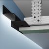Perfil separador de sombra LED para techos de cartón yeso 23x37 mm negro
