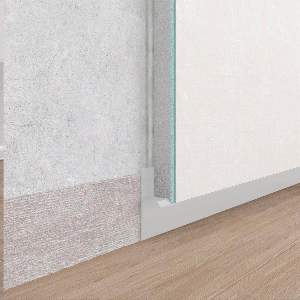 Rodapié oculto 19 mm blanco