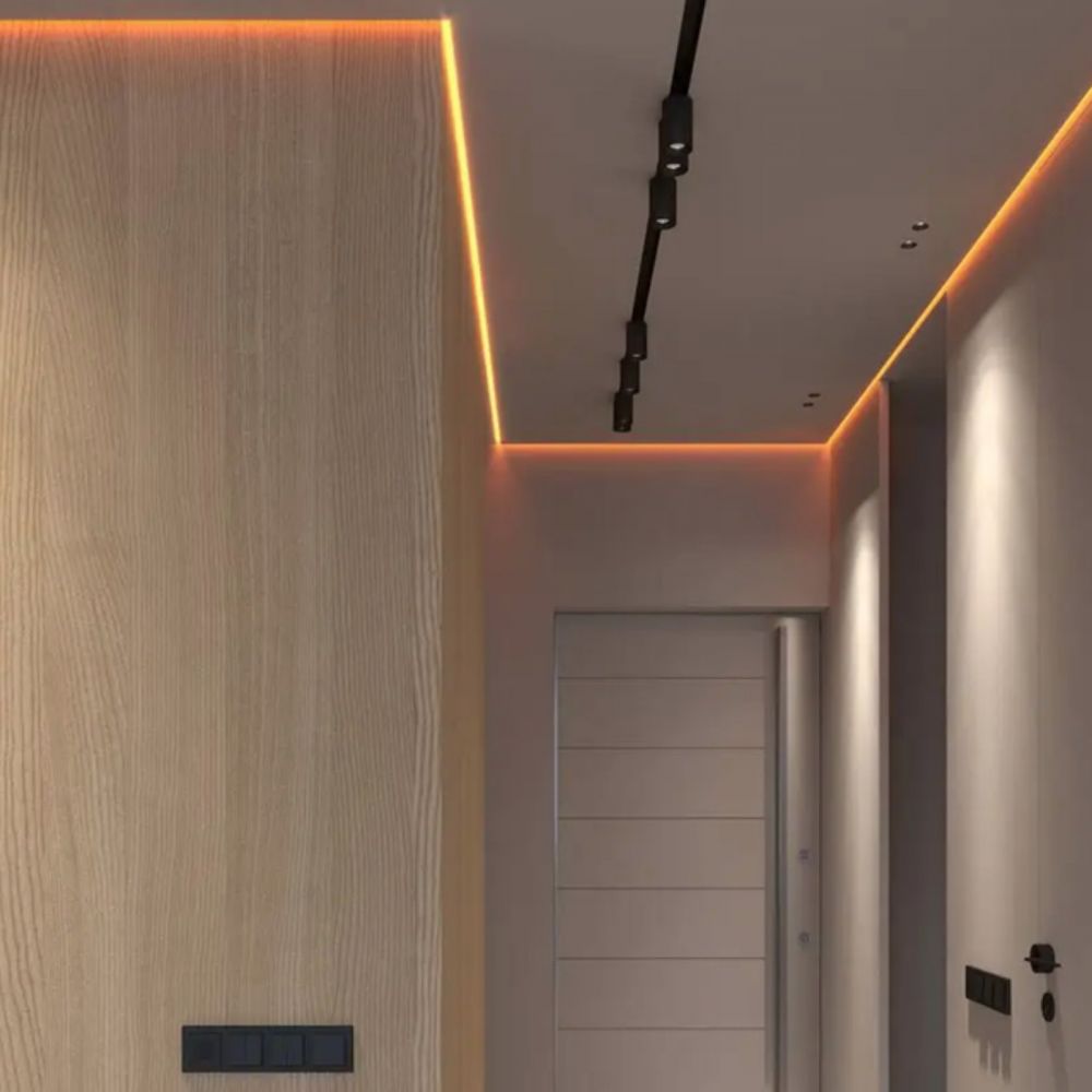 Perfil para techo tipo sombra LED